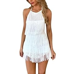 White Halter Jumpsuit Dress