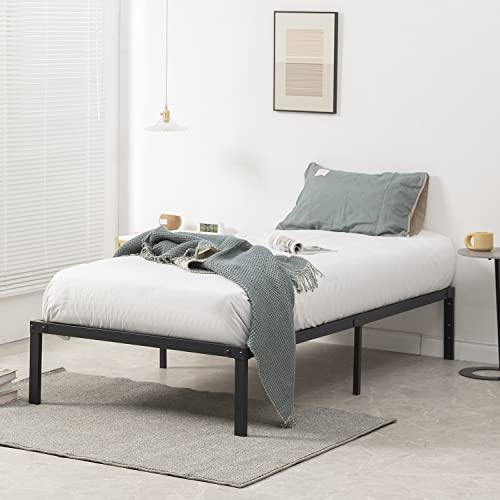 Zizin Bed Frame Platform Base 18 Inch With Storage/Heavy Duty Metal Beds Frames/Easy Assembly/Noise-Free/No Box Spring Needed (Twin) #TOP5
