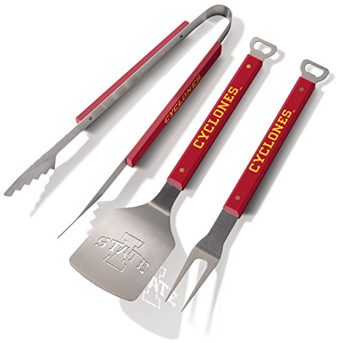 YouTheFan 9028871 NCAA Iowa State Cyclones Spirit Series 3-Piece BBQ Set, 22" x 9", Team Colors