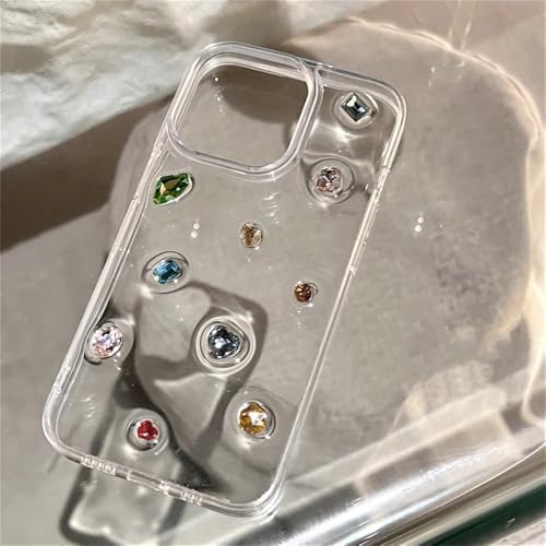 Coque de téléphone transparente pour iPhone 14 Plus et modèles Pro Max en époxy luxe