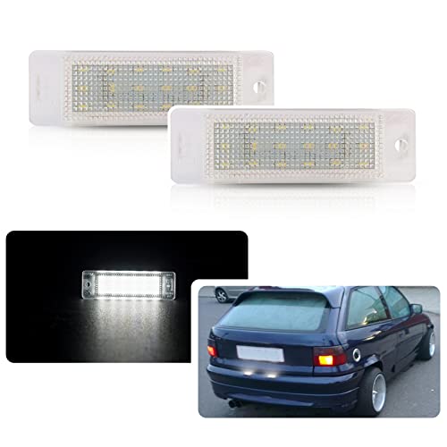 njssjd 2 luces LED para matrícula para Astra F GSI MK3 1992-1998 para Calibra 1989-1997, lámpara trasera de coche, OEM: 1224102, 90241129
