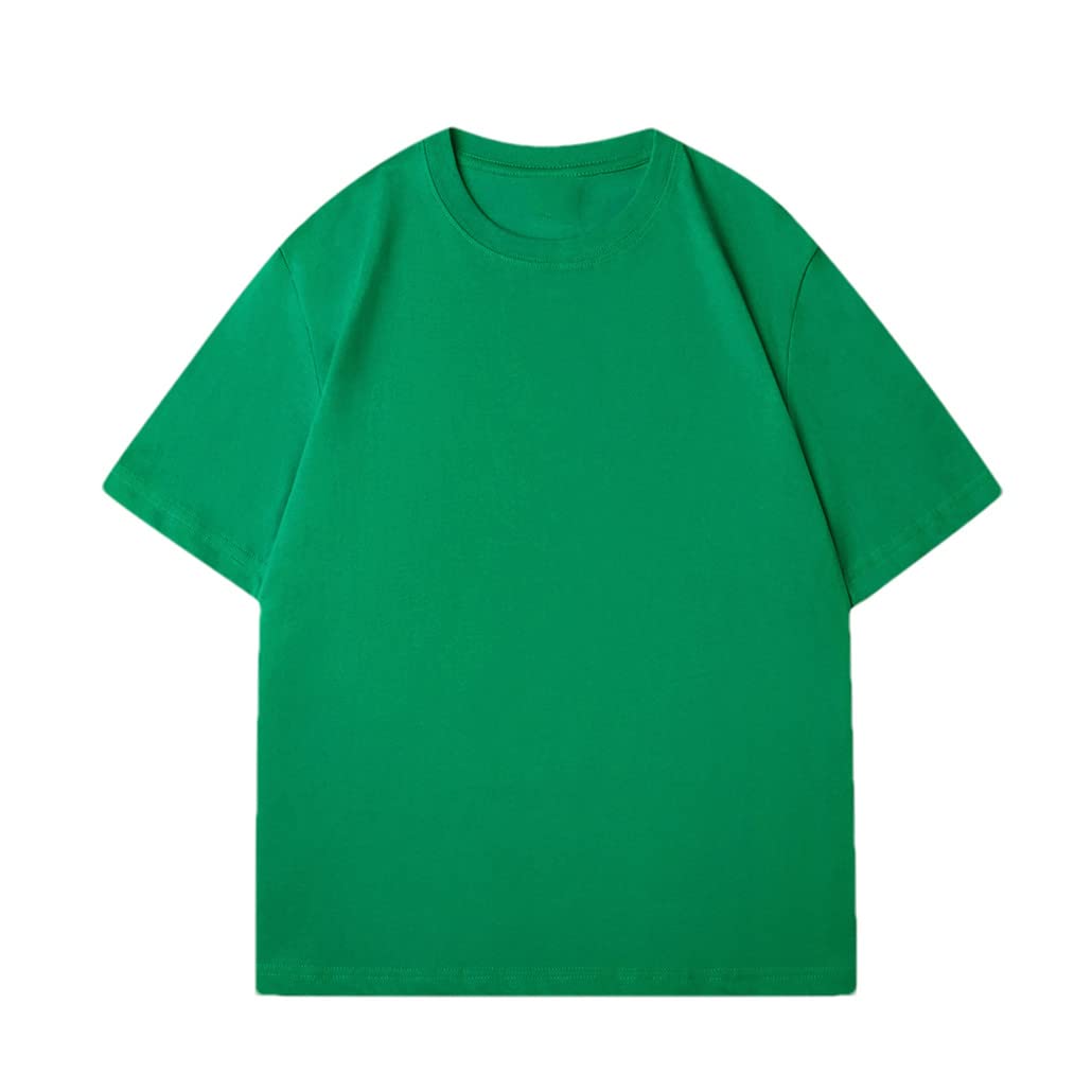 keusyoi Damen Solide Baumwolle T-Shirts Frauen Oversized Casual Weiche T-Shirts Unisex Kurzarm Sommer Shirt Tops