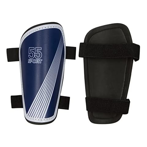 55 Sport Vortex Lite Adult & Junior Protective Football Shin Guards - Blue - M Cover