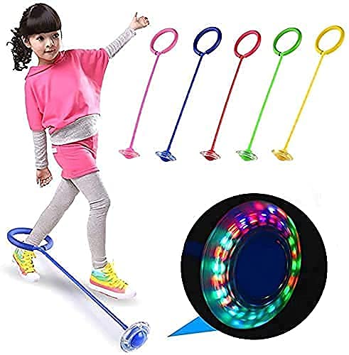 GAMLIN Jump Ring One-Leg Fun Game Skip Ball Jump Ropes Ankle Skip Rope Jumping Skipping Rope with Light Random Color for Kids Gifting(Multicolour)(Pack of 1)