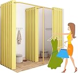 Tragbarer Ankleidezimmer-Bildschirm für Boutiquen und Einzelhandelsgeschäfte, doppelte Umkleidekabinenteilung, temporäre Umkleidekabine, Zubehör für Bekleidungsgeschäfte und Modeboutiquen