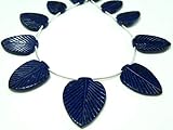 LKBEADS Lapis Lazuli Carved Big Focal Leaves Shapes- 8 Inch Long Strand -Stones Measure- 10x16-18x25mm Code-HIGH-7060
