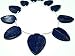 LKBEADS Lapis Lazuli Carved Big Focal Leaves Shapes- 8 Inch Long Strand -Stones Measure- 10x16-18x25mm Code-HIGH-10575