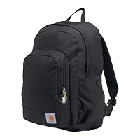 Carhartt 25L Classic Laptop Backpack, Durable Water-Resistant Pack W/ 15\" Laptop Sleeve and Multiple Organizational Compartments, PFAS Free, Black