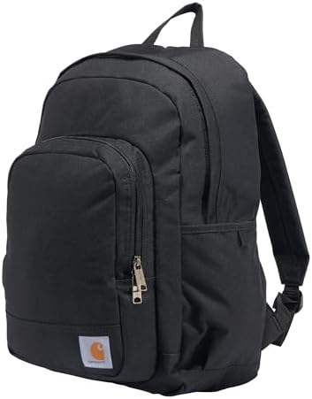 Carhartt Classic 25L Backpack Black | Classic Laptop, Durable Water-Resistant Pack with 16" Laptop Sleeve and Multiple Organizational Compartments