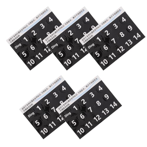 TOYANDONA 5 Abnehmbare Handpan Notenaufkleber Weiße Zahlen...