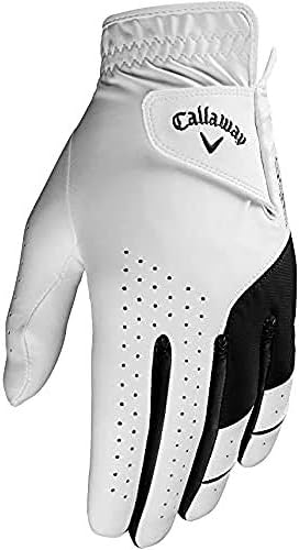 Callaway Golf Men's Weather Spann Golf Glove(White, Single, Small, Prior Gen Model , Standard, Worn on Right Hand)