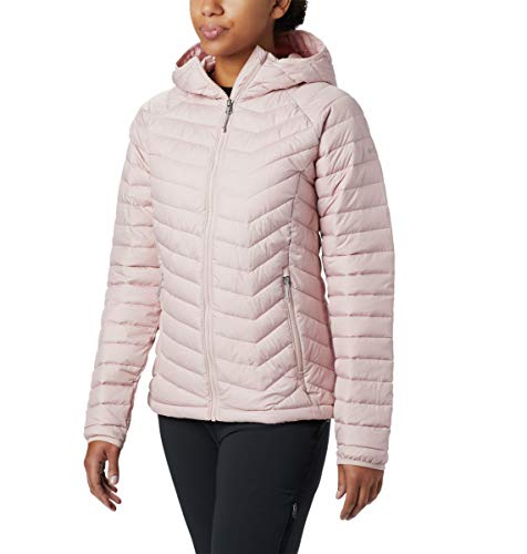 Columbia Powder Lite Chaqueta De Plumón con Capucha, Mujer, Rosa (Dusty Pink), S