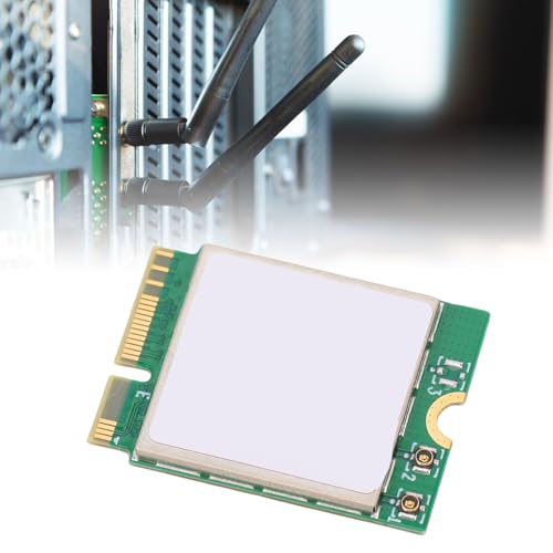 Yunseity Tarjeta de Red Inalámbrica WiFi 7, Adaptador M.2 para PC de Escritorio 5.4, Chipset RTL8922AE, 6338 Mbps en 2.4G+5G+6G, Banda compatible con Windows 10 y 11, Antena dual 8dBi miniatura 4