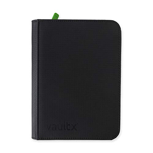 Vault X Premium Exo-Tec® Zip Binder - 4 Pocket Trading Card Album Folder - 160 Side Loading Pocket Binder For Tcg (Black) #TOP2