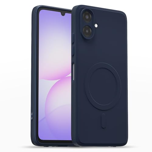 Image of MagFit Ring Design (Non-Magnetic) | Shockproof Protection | Anti-Slip Grip | Raised Camera Edges |Slim Protective Case for Samsung Galaxy A07 4G /5G /F07 4G /M07 4G /M17e 5G /F70e 5G(Steel Blue)