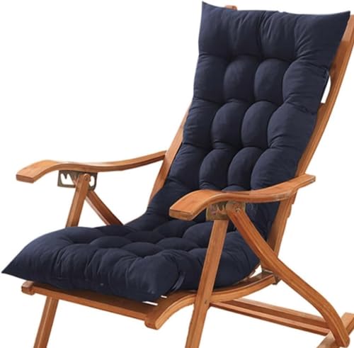 (Include solo il cuscino per seduta, nessun altro articolo) Cuscino portatile spesso morbido per sedia a dondolo per sedia a dondolo blu navy cuscino relax da viaggio (55 x 200 cm) – ideale per