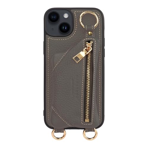 HANATORA for iPhone 15Plus �P�[�X �V�����_�[ �{�v ���{�� �ϏՌ� �X�}�z�P�[�X �X�}�z �V�����_�[�X�g���b�v �t�� �t�@�X�i�[ �X�}�z�V�����_�[ �J�o�[ �J�[�h ���[ ���K���� �O���[�W�� BPCJP-15Plus-Grege