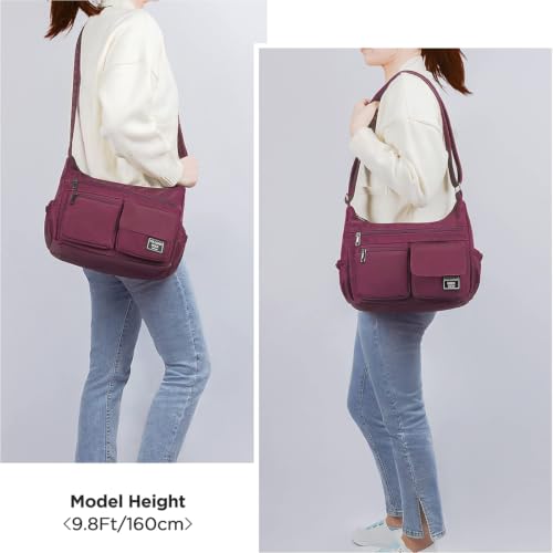 Image of VOLGANIK ROCK RFID Anti Thief Crossbody Bag for Women Waterproof Shoulder Bag Messenger Bag Casual Nylon Purse Handbag