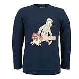 Material: 100% cotton Moulinsart Sweatshirt, blau, Large