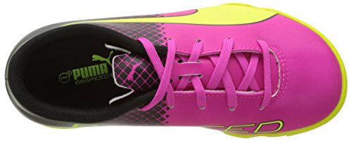 Puma Evospeed 5.5 Tricks Tt Jr Limited Edition Soccer Cleat (Medium, Numeric_1) Pink Glo/Safety Yellow #TOP4
