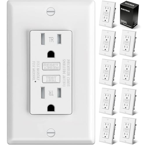 ELECTECK 15A Tamper-Resistant Indoor GFCI Outlet