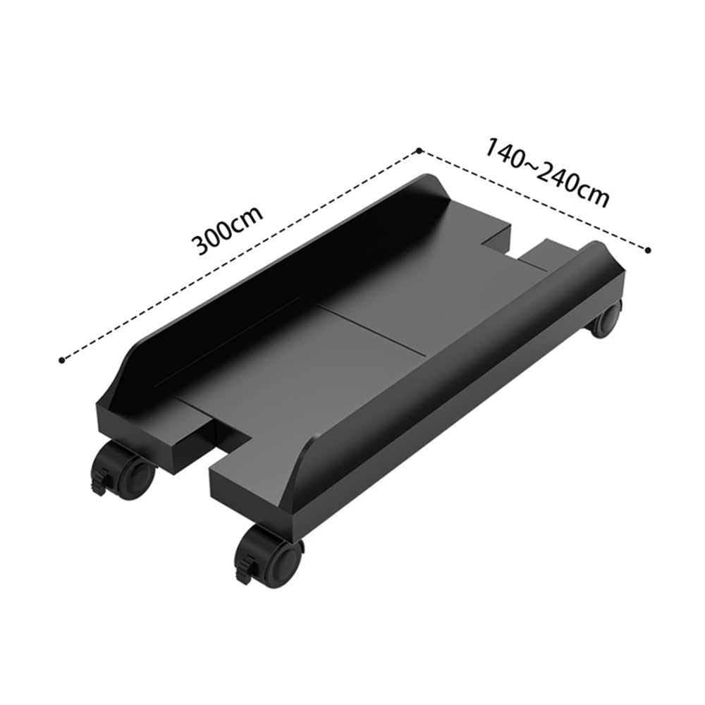 Supporto per Monitor Regolabile, Torre per PC, Desktop, CPU, Supporto Mobile Regolabile con Ruote bloccabili, Supporto per PC da Gioco, Braccio Nero/b,White