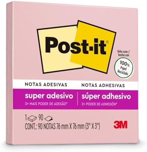 POST-IT® SAL ROSA 76X76MM 90F