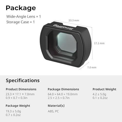 SmallRig 0.72X Wide-Angle Lens for DJI Osmo Pocket 4/3, Magnetic Attachment - image 7