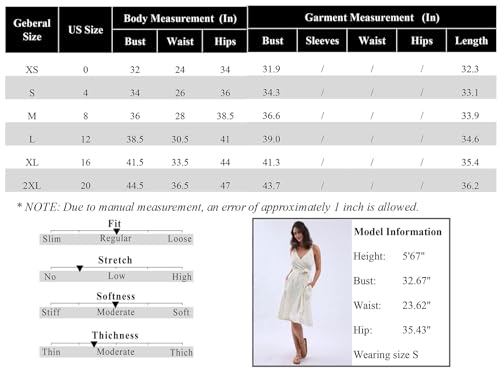 Image of Amazhiyu Women's Cotton Gauze Summer Midi Wrap Dress | Spaghetti Strap, Sleeveless, with Pockets, V-neckline