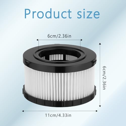 Image of DC5151H Replacement HEPA Filter | Compatible with DEWALT DC5151H DC515 DCV517 Wet Dry Vacuum