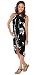 1 World Sarongs Womens Hibiscus Flower Cover-Up Sarong in Black/White