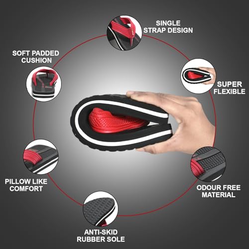 Image of DOCTOR HEALTH SUPER SOFT Men's Acupressure Slippers | Flip-Flops | Men's & Boy's Slippers | Comfortable & Lightweight | Soft Foot Massager | All Day Wear Acupressure Slipper