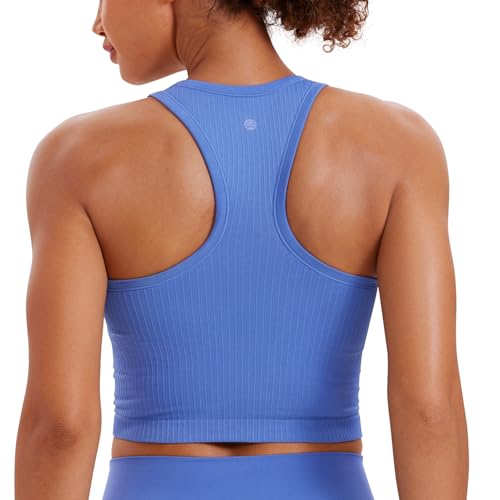 Image of CRZ YOGA Seamless Rib Racerback Crop Tank