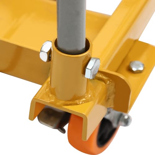 Rustyvioum Hydraulic Lift Table 770Lbs Capacity Double Scissor Lift Table With 4 Wheels Manual Hydraulic Table Cart Hydraulic Material Lift Pallet Truck For Factories thumb #6