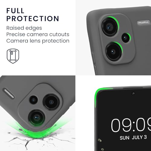 Image of DIZORO Compatible with Mi Redmi Note 13 Pro Plus 5G Back Cover with Upgraded Square Edges for Camera Protection Shockproof Flexible Matte Liquid Silicone Mobile Phone Case (Space Grey)