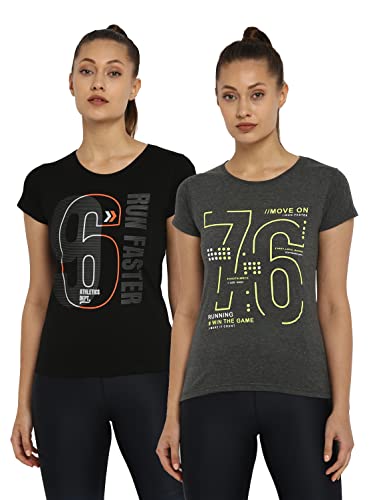 Image of Ap'pulse Women's Printed Short Sleeve Sport Tshirt Combo Pack