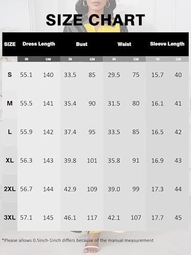 Image of PinkPatty Women's Casual 3 /4 Sleeve Polo V Neck Bodycon Maxi Dress