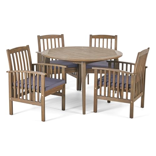 Christopher Knight Home Casa Outdoor Acacia Wood 5 Piece Dining