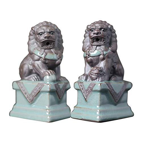 Meilleure décoration de cadeau de pendaison de crémaillère, lions Feng Shui