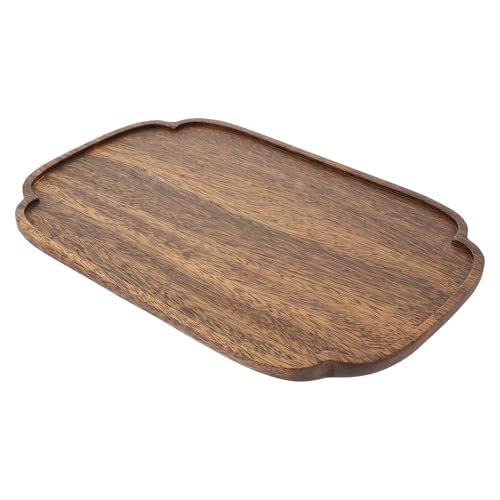 ELAYARD Bandeja de Madera de Nogal Sudamericano para Servir 28X18 CM Plato Japonés Ovalado de Diseño Simple Apto para Alimentos Adecuado para Barbacoa y Uso Doméstico