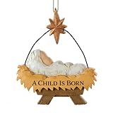 Kurt Adler 4 Inch Resin A Child is Born Creche Ornament