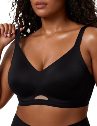 ASTWAWI Wireless Bra with Jelly Support Seamless Minimizer Bra Full Coverage No Underwire Bralette...