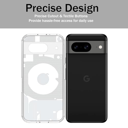 Image of HELLO ZONE Google Pixel 8 Designer Matte Finish Soft Transparent Back Cover Back Case Cover