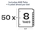 Avery 8-Tab Binder Dividers, Easy Print & Apply Clear Label Strip, Index Maker, White Tabs, 50 Sets (11557)