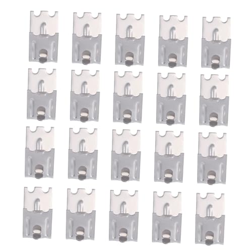 LIFKOME 20 Piezas Ganchos Inoxidable para Estantes de Frigorífico y Congelador Clips Resistentes y Duraderos para Reemplazo y Soporte de Estantes