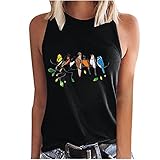 Wirziis Womens Summer Bird Print Tops,Fashion Sleeveless Athletic Tank Tops Worhout Loose Fit Tunic...