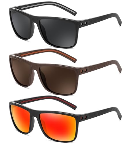 FEISEDY Polarized Sunglasses for Men and Women Lightweight Frame Sun Glasses with UV400 Protection for Driving Fishing B0301