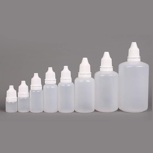 Miniatura 9 de Othmro Botellas cuentagotas de plástico de ojo de laboratorio de polietileno de 0.5 onzas, 10 piezas, gotero líquido exprimible de 0.0 fl oz, boca