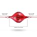 Double End Ball with Pump Boxing Ball Speed Training Ball Leather Speed Bag Punching Dodge MMA with Ring Locking for Training Gym Exercise Agility (Red)