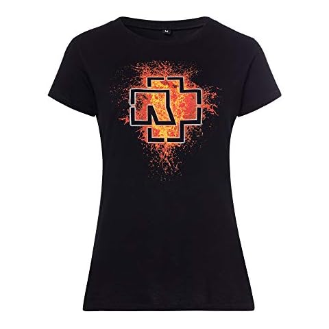 Camiseta Rammstein Mujer Lava Multicolor Negra XL Cover